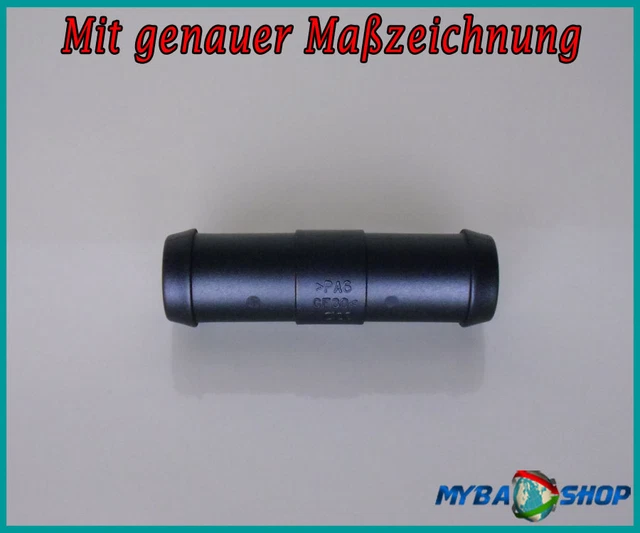 1x Plástico Tubo Conector Recto Ø 16,3MM