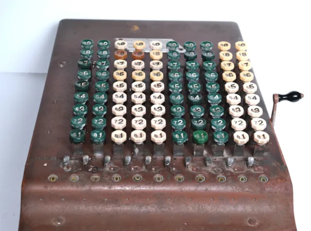 Vintage Comptometer Adding Calculator Machine Felt & Tarrant MJG Co Chicago