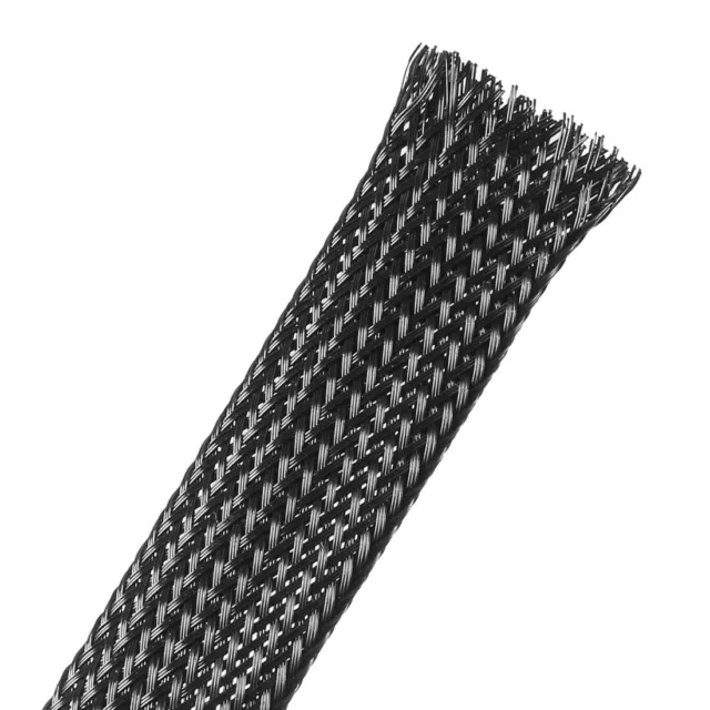 PET Expandable Cord Protector, 19.5Ft-16mm Wire Loom Cable Sleeve Black