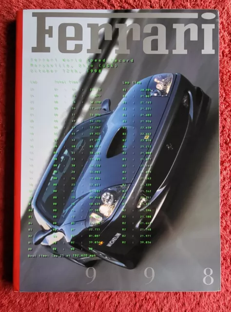 1998 Ferrari Yearbook Annual F1 Road Gt Cars 550 Maranello Mint Italian Text