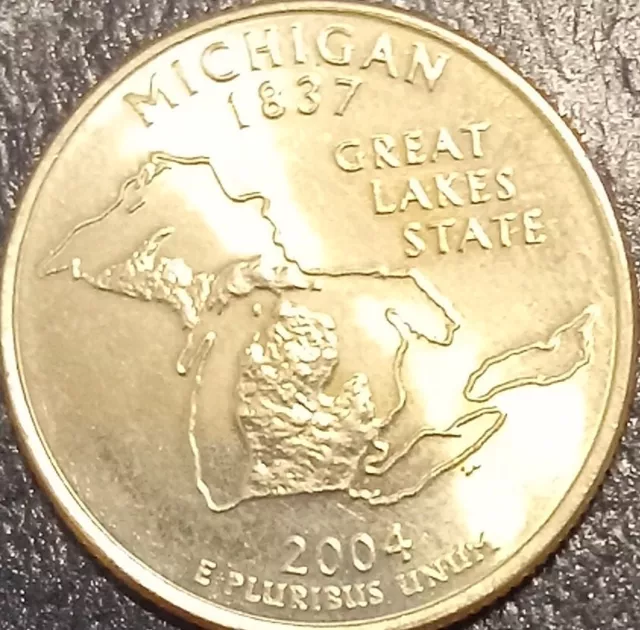 2004 Michigan D State Quarter - BU - Uncirculated Free Shipping!