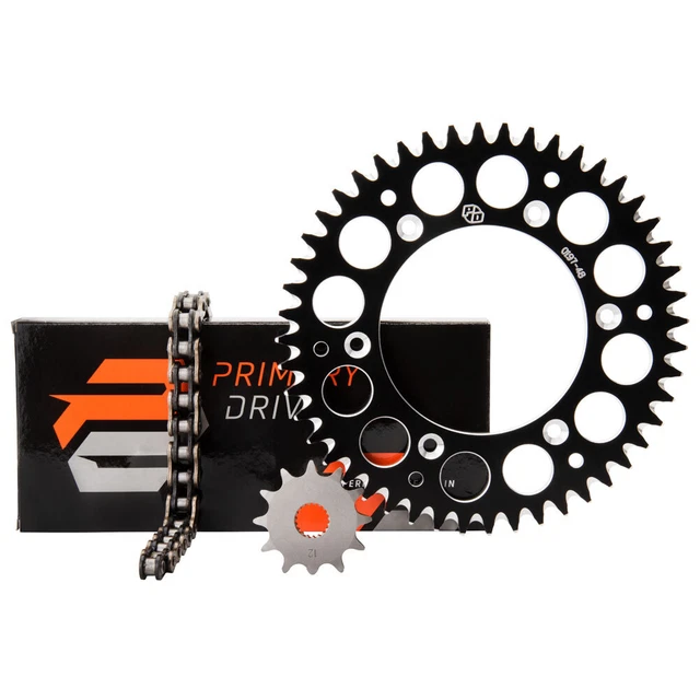 Primary Drive X-Ring Chain Alloy Sprocket Kit Set Black Fits KAWASAKI KX125