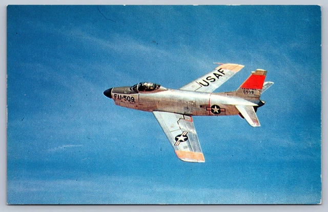 Postcard North America F-86D "Sabre" Jet Aircraft U.S. Air Force