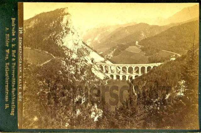 Original Eisenbahn Foto - Semmeringbahn, auf Karton