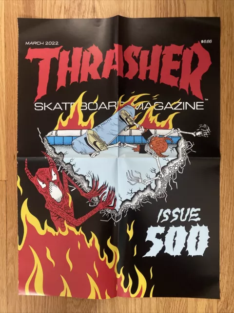 Neckface X Thrasher 666 Skateboard Poster 21” X 15”