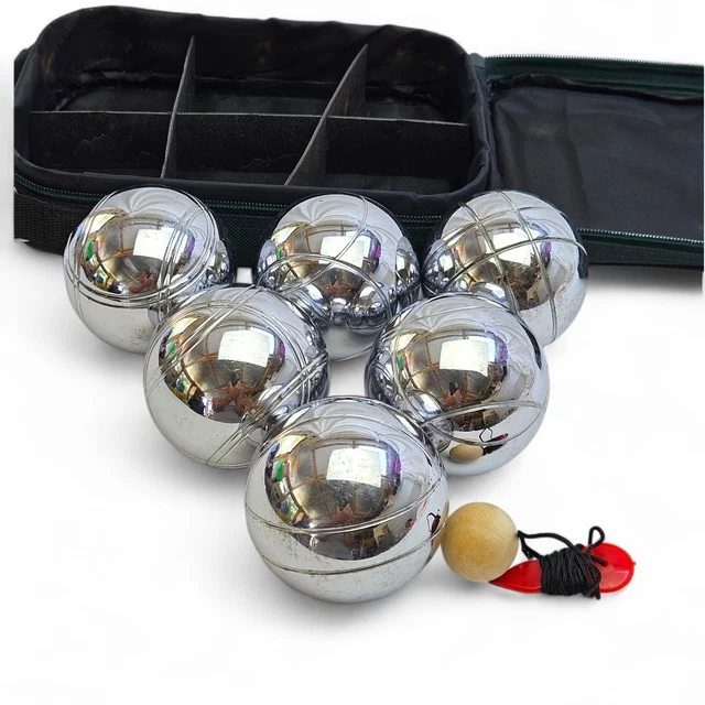 Relaxdays Boule, 6 Metal Balls, Set With Target Ball & Spacer, Carry Bag, Boccia Game, Steel, Black : Buy Online At Best Price In KSA - Souq Is Now