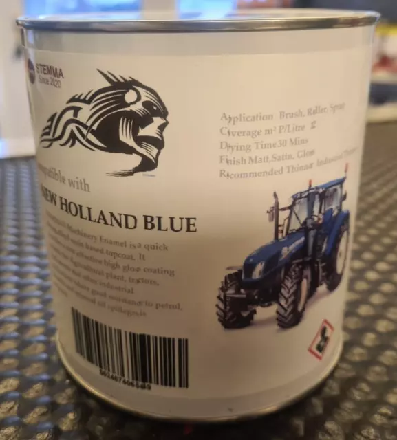 Stemma® Tractor & Machinery Enamel Gloss For New Holland Blue 1000Ml *Old Blue*