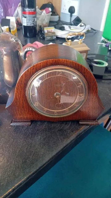 Smiths Wooden Mantle Clock Circa 1950s