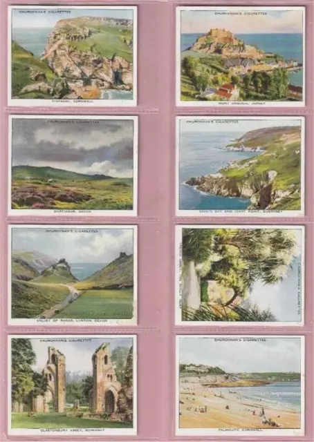 W.a. &  A.c. Churchman Holidays In Britain 1938 Set Of M48 Vg++ In Sleeves