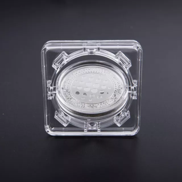 4cm Acrylic Coin Display Case Transparent Box Commemorative Medal Protection P4