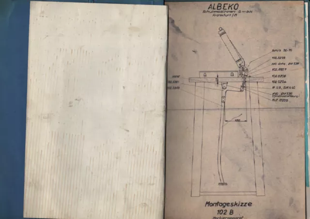 FRANKFURT/M, Katalog, ALBEKO Oberleder-Markierapparat Nr. 102 B Schuh-Maschinen 3