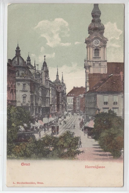 AK Graz, Herrengasse, um 1900