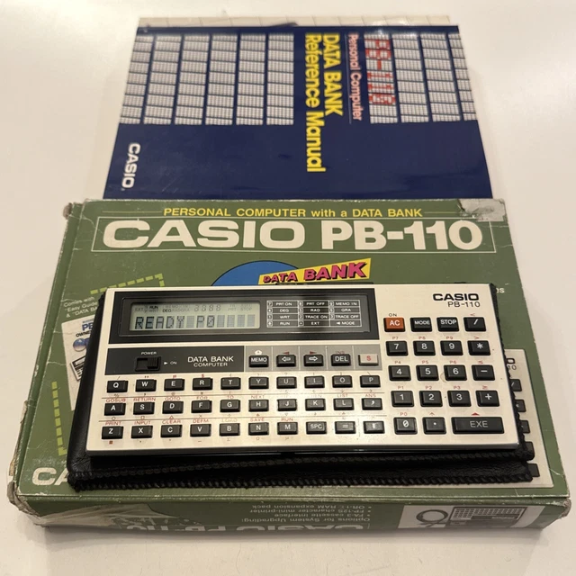 CASIO PB-110 PERSONAL Computer, In Original Box With Black Case ...