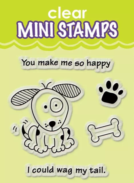 Inkadinkado Clear Mini Stamps, Wag My Tail