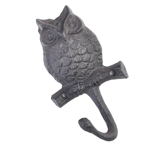 1pc Owl Shape Hook Iron  Key Hook Hat Wall Hooks Stainless Steel Door Hanger