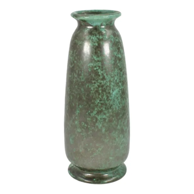 Elisabeth Sorensen Studio Art Pottery Bronze Green Verdigris Glaze Ceramic Vase