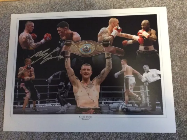 Ricky BURNS The Rickster Signed Autograph Boxer 16x12 Montage Photo AFTAL COA