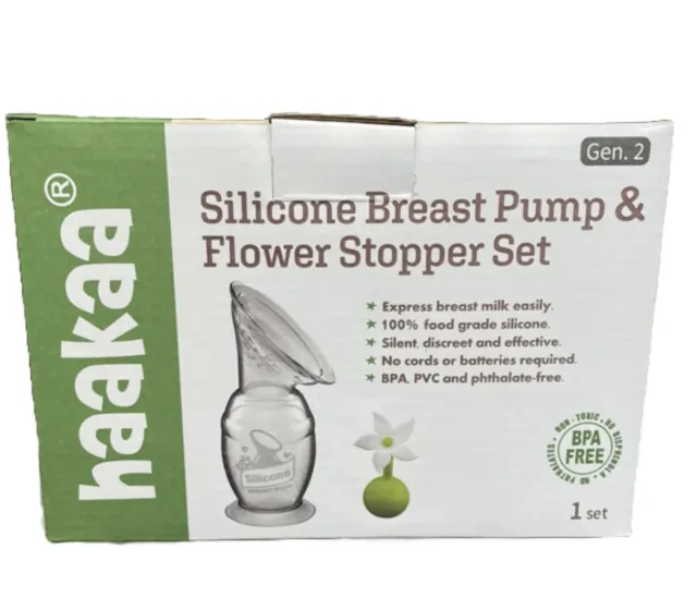 Haakaa Silicone Breast Pump & Flower Stopper with Suction Base 150ml