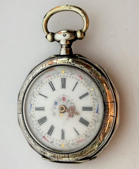Montre Gousset Argent Poinçon Crabe - Mécanique 10 Rubis - Occasion