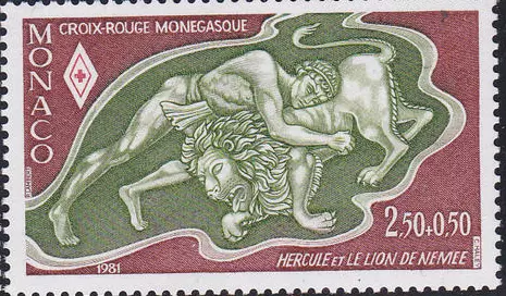 Monaco #YT1288 MNH 1981 Hercules Heracles Nemean Lion [B100]