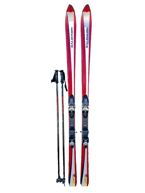 Salomon ‘Superaxe 7’ 182 cm Skis with Marker M4.1 Bindings 125 cm Poles & Bag