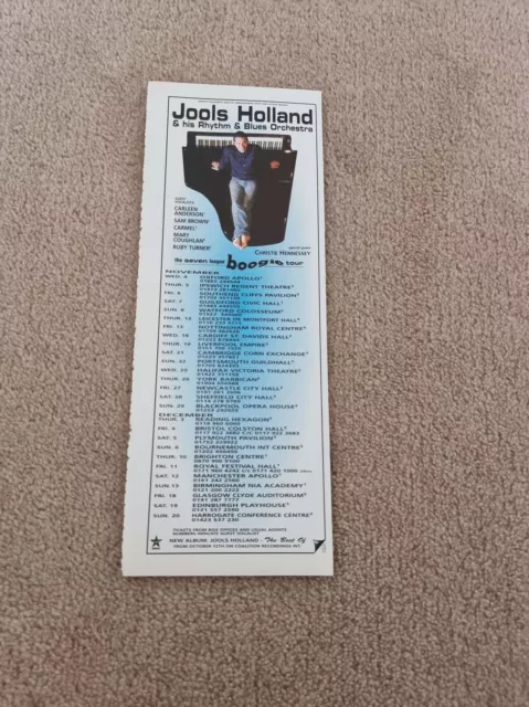 Tnewl49 Advert 11X4 Jools Holland & His Rhythm & Blues Orchestra