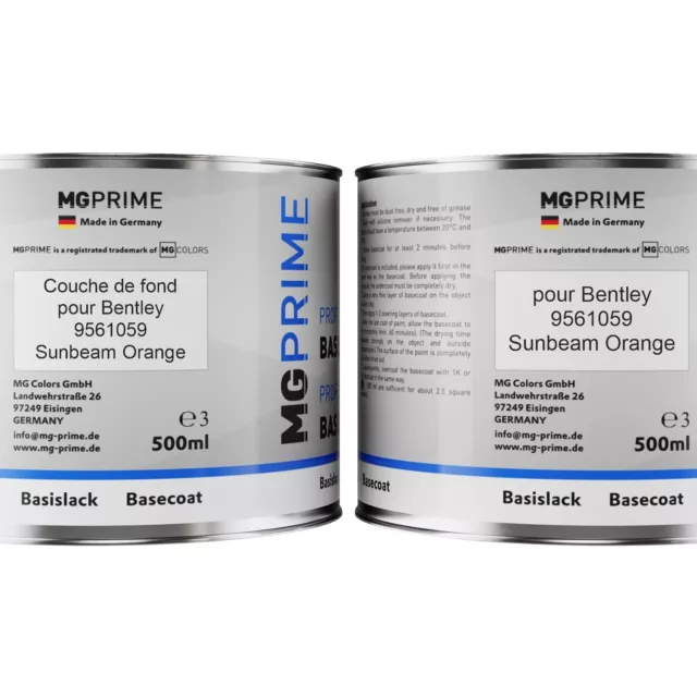 Peinture Voiture kit de pot pour Bentley 9561059 Sunbeam Orange 1,75L 2