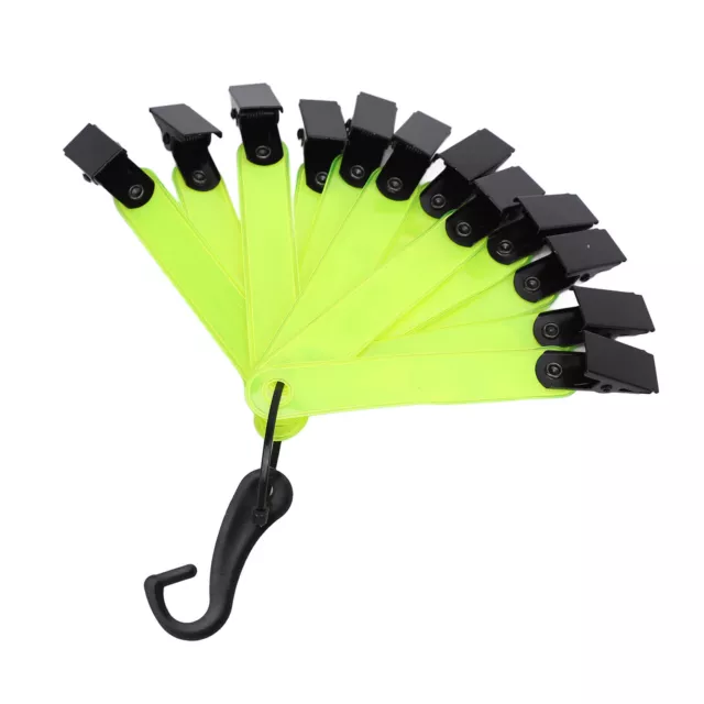 Hot 12PCS High Visibility Trail Markers With Clips Reflective Tree Tacks For Hik