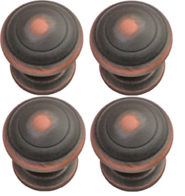 Lot of 4 Hickory Hardware P2283 P2283-OBH 1-1/4" Drawer Knob Rubbed Bronze