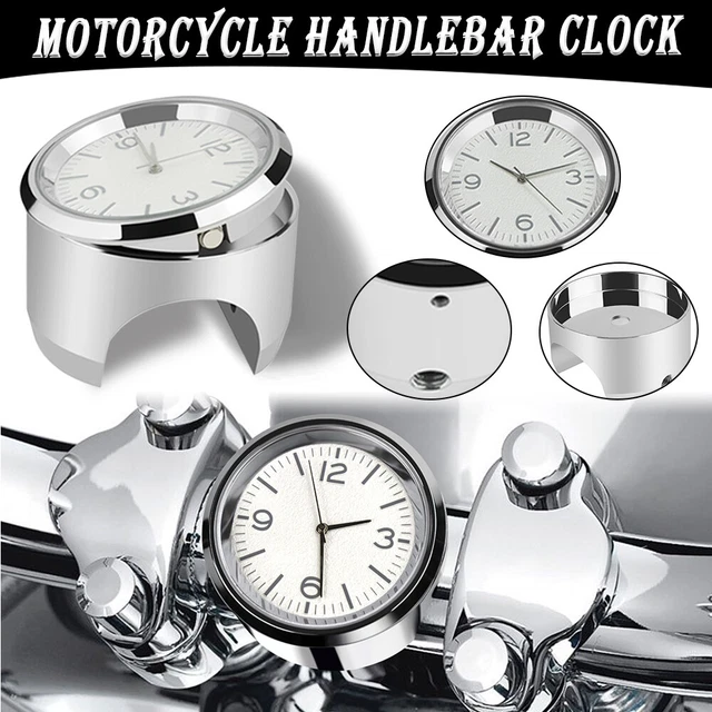 Chrome Motorcycle Handlebar Clock Fit For Kawasaki ZZR1400 ZX-6R ZX-14R
