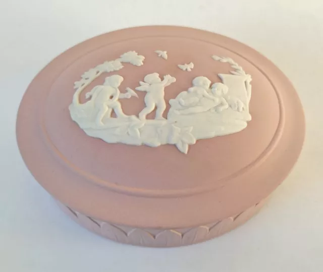 Wedgwood Jasperware Rosa Schmuckkästchen Cupids Kinder Auf Play