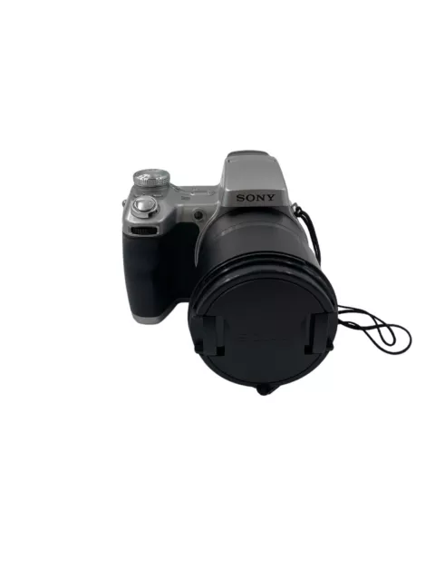 Sony Cyber-Shot DSC-H1 5.0MP Digital Camera - Silver W/ Memory Card
