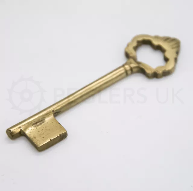 Ornamental Brass Key Longcase Grandfather Clock or Furniture Sideboards 65mm