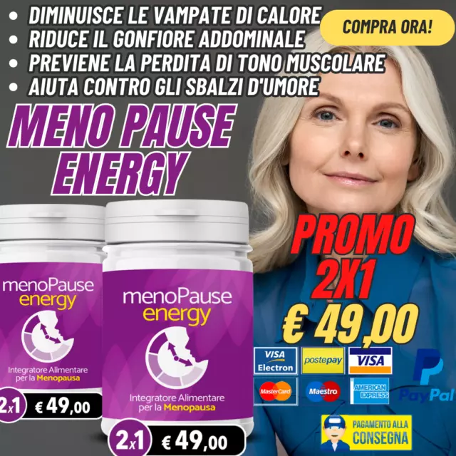 MENOPAUSE ENERGY 2X1 integratore menopausa vampate gonfiore per dimagrire peso