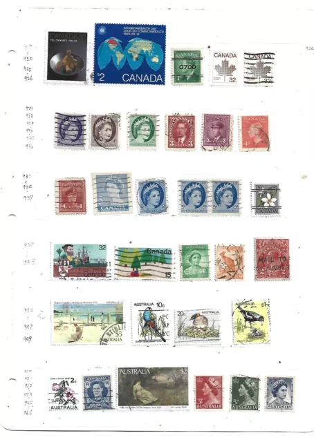 TOP NEEWS EXCLU . très beau lot CANADA + AUSTRALIE . 3scans ++