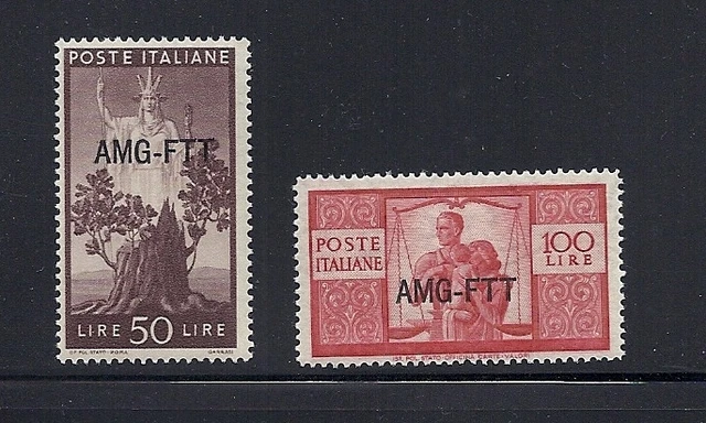 ITALY TRIESTE ZONE A 1949-50 Scott 68-69 50L/100L VF MNH