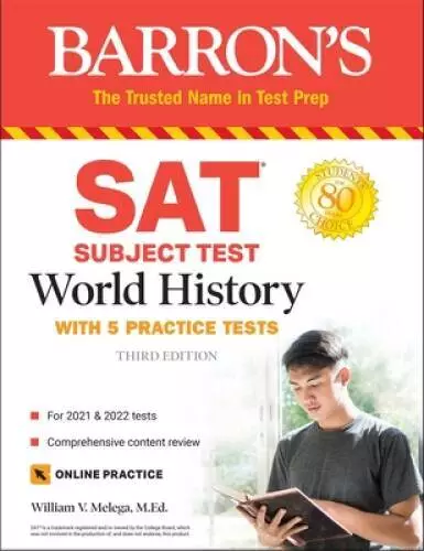 SAT Subject Test World History: with 5 practice tests (Barrons Sat Subje - GOOD