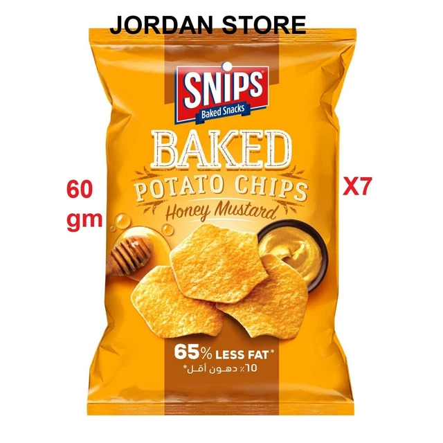 Snips Chips di senape al miele al forno 60gm X 7 pack HALAL حلال