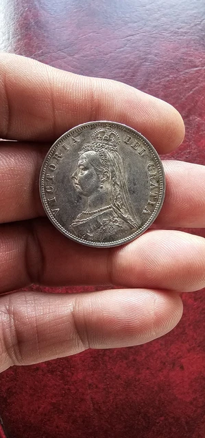 1887 Silver Great Britain Half Crown