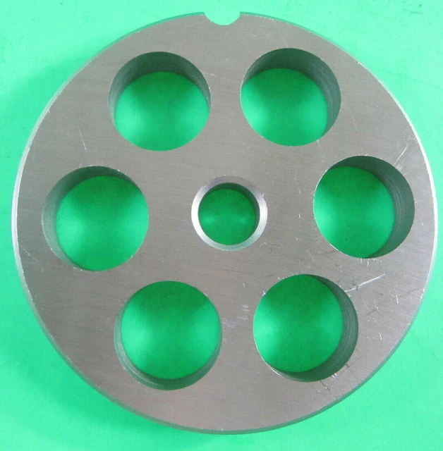 #22 x 3/4" Meat Grinder Plate Disc STAINLESS STEEL fits MTN Cabelas & others