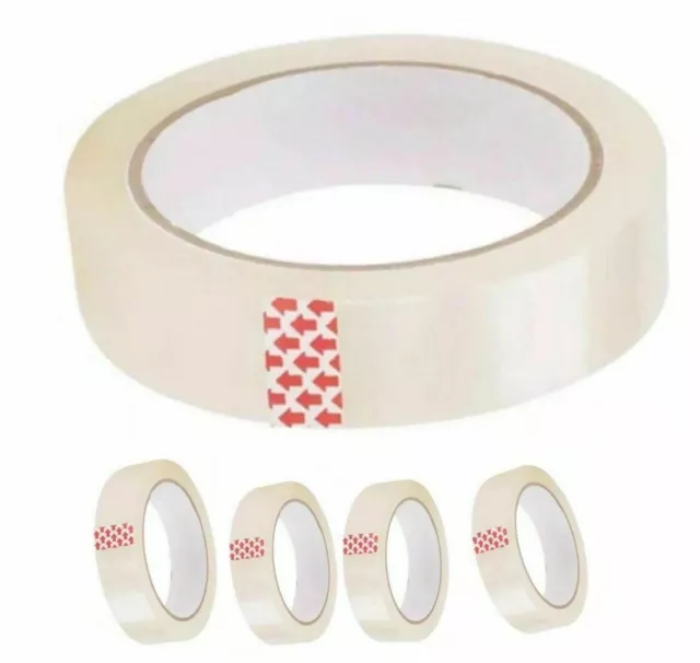 4 x Sticky Clear Packing Tape 24mm x 35M For Dispenser & Packing Cheapest