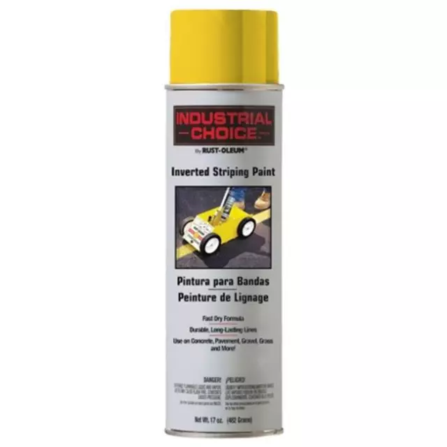 Rustoleum 1648-838 18 Oz Yellow Industrial Choice Inverted Stripping Paint Spra