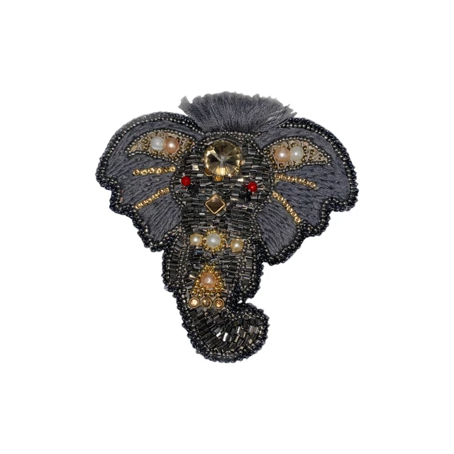 Beautiful Bohemian Elephant brooch Handmade Beaded pin Perfect gift Seed Beads