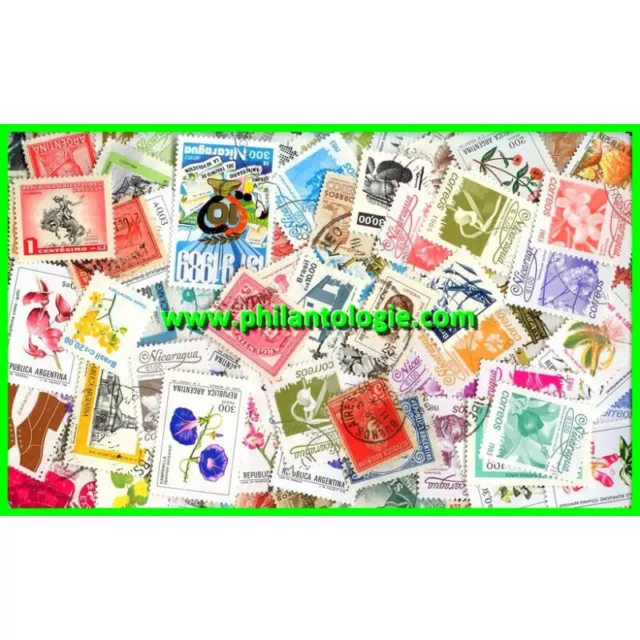 Amérique Latine timbres de collection tous différents.