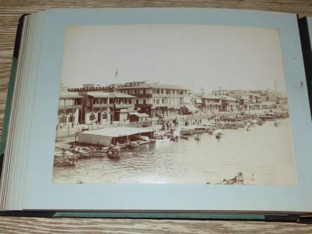 SCHULSCHIFF REISE um 1890 +++ XL ALBUMIN FOTOALBUM - MITTELMEER & BRASILIEN +++