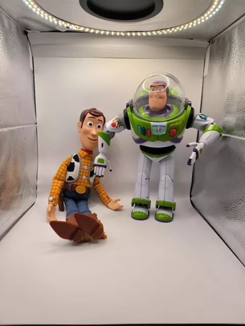 Disney Pixar Thinkway Toys Woody And Buzz Lightyear Fully Working Toy Story