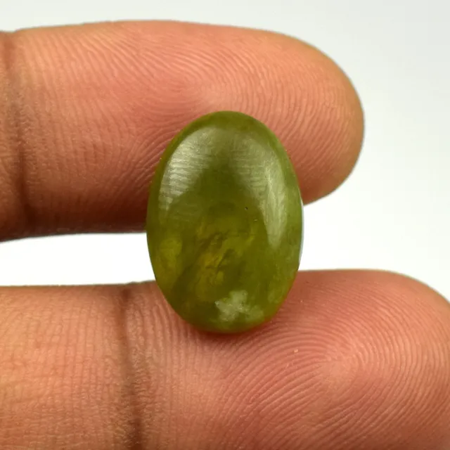 9.2 Cts Natural Green Jade Free Form Cabochon Gemstone Ring Pendant VG1101