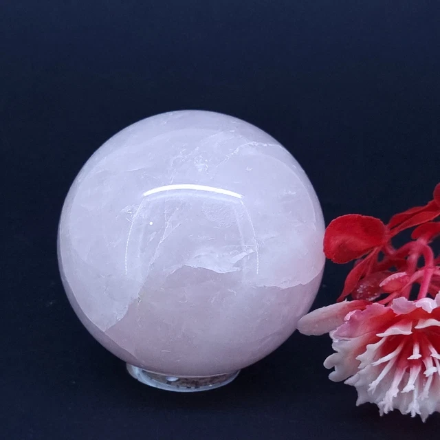 Natural Loose Gemstone Certified 53.58 mm Round Rose Quartz Healing Sphere Q762