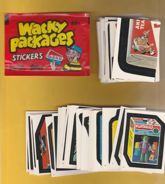 1986 Topps Wacky Packages Stickers Mint Set(77 stickers)