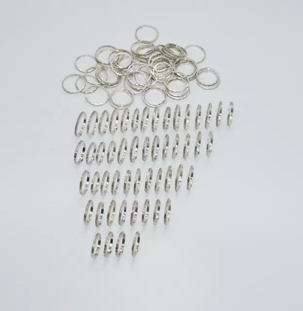 WHOLESALE 101PC 925 SOLID STERLING SILVER PLAIN RING LOT O m849